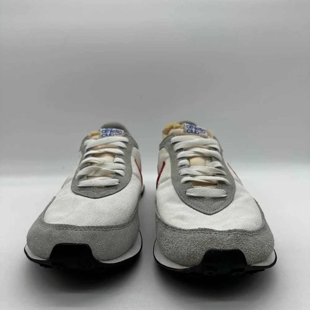 Nike DJ6054-101 Mens 13 White Grey Red Waffle Trainer 2 Athletic Club Sneakers